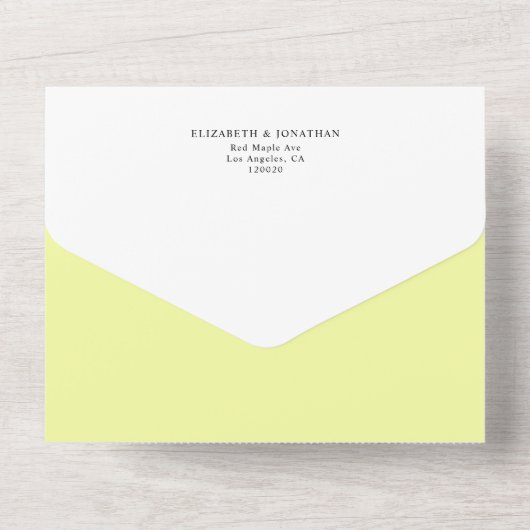 Zonnebloemen Eucalyptus Elegant Floral Wedding RSV All In One Uitnodiging (Achterkant)