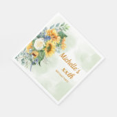 Zonnebloemen Eucalyptus Elke ouderdag Servet (Hoek)