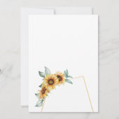 Zonnebloemen Eucalyptus Geometric Save The Date (Achterkant)