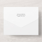 Zonnebloemen Eucalyptus Geometric Wedding All In One Uitnodiging (Achterkant)