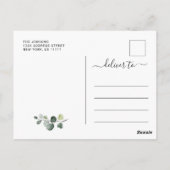 Zonnebloemen Eucalyptus Graduation Party Invitatio Briefkaart (Achterkant)