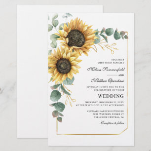 Zonnebloemen Eucalyptus Greenery Wedding