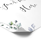 Zonnebloemen Eucalyptus groen Elegant Aangepast Poster (Hoek)