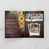 Zonnebloemen Eucalyptus Hout QR Code Trouwen (Binnen)