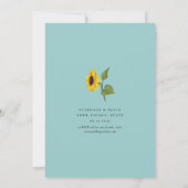 Zonnebloemen & Eucalyptus Houten Kruis Blauwgroen  Kaart (Achterkant)