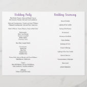 Zonnebloemen, Eucalyptus, Lavender Wedding Program (Achterkant)