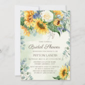 Zonnebloemen Eucalyptus Leaves Vrijgezellenfeest Kaart (Voorkant)