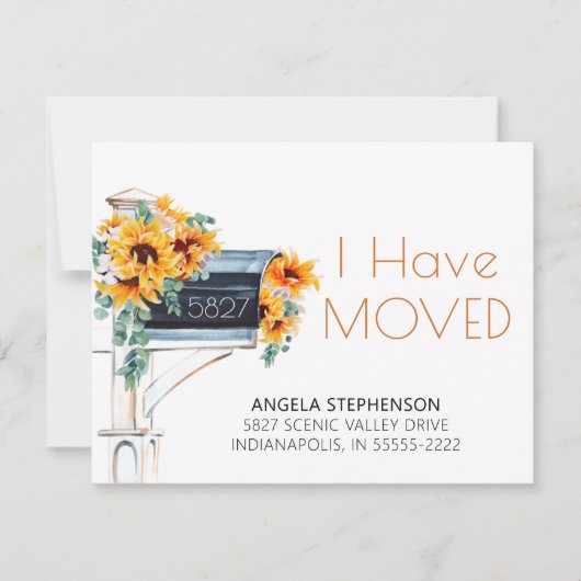 Zonnebloemen Eucalyptus Mailbox Waterverf verplaat (Voorkant)