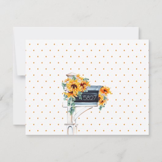 Zonnebloemen Eucalyptus Mailbox Waterverf verplaat (Achterkant)