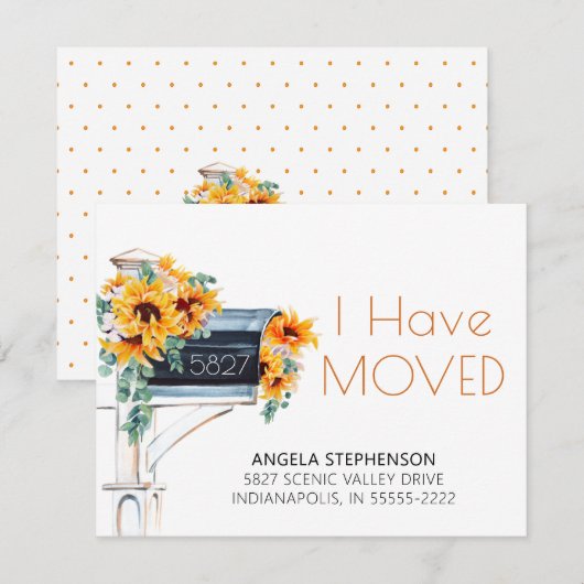 Zonnebloemen Eucalyptus Mailbox Waterverf verplaat (Voorkant / Achterkant)