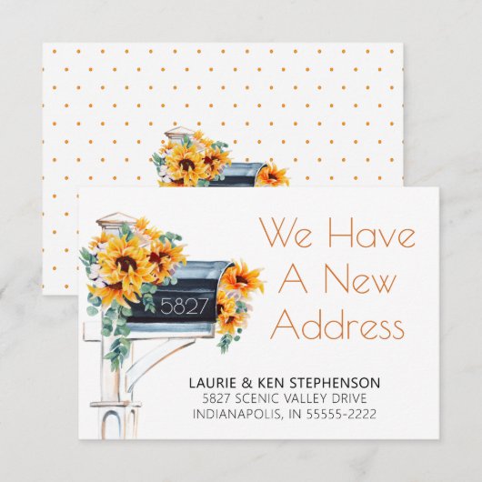 Zonnebloemen Eucalyptus Mailbox Waterverf verplaat (Voorkant / Achterkant)