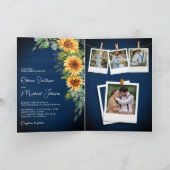 Zonnebloemen Eucalyptus Marineblauw QR Code Trouwe (Binnen)