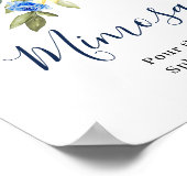 Zonnebloemen Eucalyptus Mimosa Bar Weddenschap Poster (Hoek)