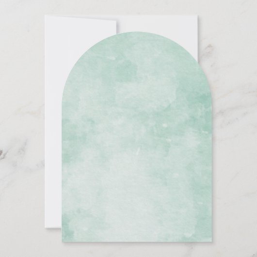 Zonnebloemen Eucalyptus Navy Blue Arch Baby shower Kaart (Achterkant)