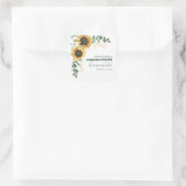 Zonnebloemen Eucalyptus Quinceanera 15e partij Vierkante Sticker (Tas)