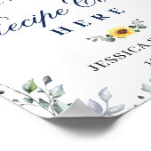 Zonnebloemen Eucalyptus Recipe Cards Vrijgezellenf Poster (Hoek)