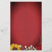 Zonnebloemen Eucalyptus Red Rose Wood Weddenschap (Achterkant)