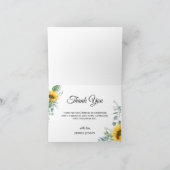 Zonnebloemen Eucalyptus Rustic 3 FOTO Afstuderen T Bedankkaart (Binnen)