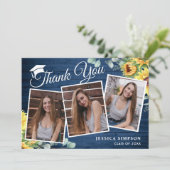 Zonnebloemen Eucalyptus Rustic 3 FOTO Afstuderen T Bedankkaart (Staand voorkant)