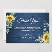 Zonnebloemen Eucalyptus Rustic 3 FOTO Afstuderen T Bedankkaart (Achterkant)