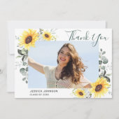 Zonnebloemen Eucalyptus Rustic 4 FOTO-Afstuderen Bedankkaart (Voorkant)