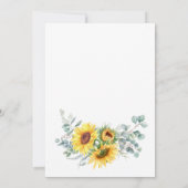 Zonnebloemen Eucalyptus Rustic Engagement Party Kaart (Achterkant)
