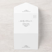 Zonnebloemen Eucalyptus Rustic Floral Wedding RSVP All In One Uitnodiging (Buitenkant)