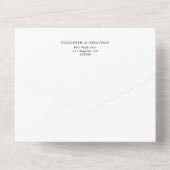 Zonnebloemen Eucalyptus Rustic Floral Wedding RSVP All In One Uitnodiging (Achterkant)