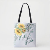 Zonnebloemen Eucalyptus Rustic Moeder van de Bride Tote Bag (Voorkant)