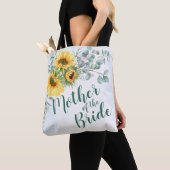 Zonnebloemen Eucalyptus Rustic Moeder van de Bride Tote Bag (Dichtbij)