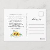 Zonnebloemen Eucalyptus Rustic Moving Announge Briefkaart (Achterkant)
