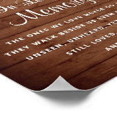 Zonnebloemen Eucalyptus Rustiek Trouw Herdenkingsb Poster (Hoek)