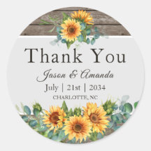 Zonnebloemen Eucalyptus Rustieke Trouw Dank Je