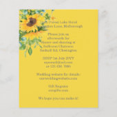 Zonnebloemen Eucalyptus Save the Date Trouw Uitnod (Achterkant)