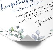 Zonnebloemen Eucalyptus Unplugged Wedding Ceremony Poster (Hoek)