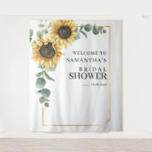 Zonnebloemen Eucalyptus Vrijgezellenfeest Achtergr Wandkleed (Voorkant)