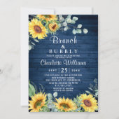 Zonnebloemen Eucalyptus Waterverf Brunch & Bubble Kaart (Voorkant)