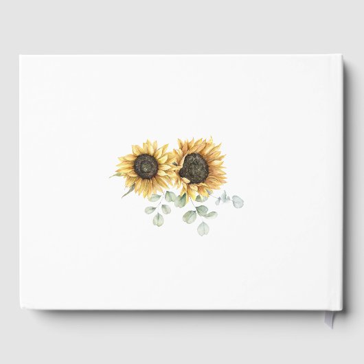 Zonnebloemen Eucalyptus Weddenschap Gastenboek (Achterkant)