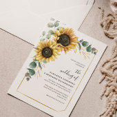 Zonnebloemen Eucalyptus Weddenschap Kaart