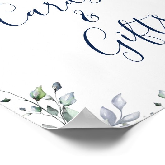 Zonnebloemen Eucalyptuskaarten en cadeaubonnen Poster (Hoek)