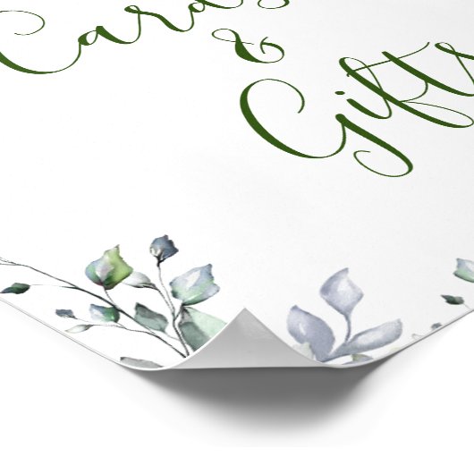 Zonnebloemen Eucalyptuskaarten en cadeaubonnen Poster (Hoek)