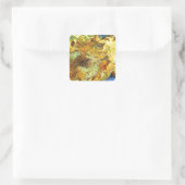 Zonnebloemen F. 375 ~ Van Gogh Vierkante Sticker (Tas)