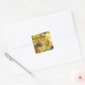 Zonnebloemen F. 375 ~ Van Gogh Vierkante Sticker (Envelop)