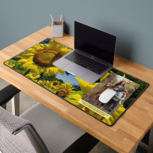 Zonnebloemen familie foto gepersonaliseerd tekstwe