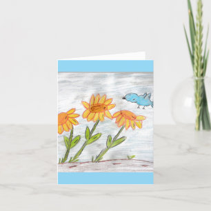 Zonnebloemen Feestdagen Kaart