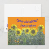 Zonnebloemen Felicitaties Klant. Tekst Ansichtkaar Briefkaart (Voorkant / Achterkant)