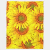 Zonnebloemen Fleece Deken (Voorkant)