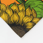 Zonnebloemen Fleece Deken (Hoek)