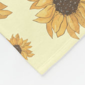 Zonnebloemen Fleece Deken (Hoek)