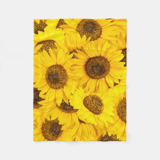 Zonnebloemen Fleece Deken (Voorkant)